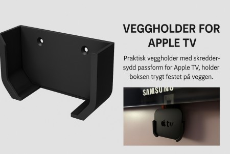 Apple TV veggholder